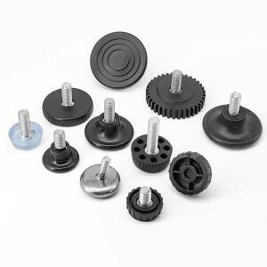 4-20Pcs 조정 가능한 발 패드 플라스틱 M6 M8 M10 나사 테이블 의자 Balck 레벨링 가구 다리 충격 방지