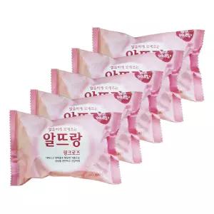 엘지 알뜨랑 알뜰하게 오래쓰는 비누 핑크로즈 140g 5개 세안
