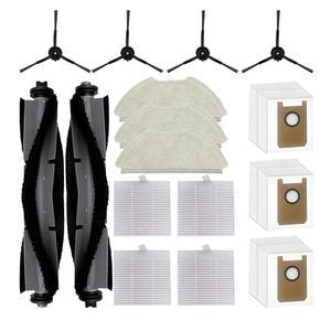FIXR T20 / - Airrobo T20+ T25+ T30+ 로봇 청소기용 교체 액세서리 키트 메인 브러시 3개 먼지 봉투 4개 걸레 패드 사이드