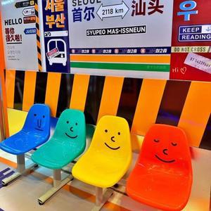 버스정류장의자 플라스틱 벤치 야외 대기의자 웨이팅