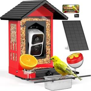 birdsnap APS - 카메라 솔라 패널 32GB 카드가 장착된 메탈 버드 피더 AI 식별 10000 이상의 3개의 DIY