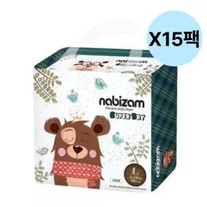 나비잠 아기 팬티 기저귀 슈퍼드라이 대형 L 15팩 BNS