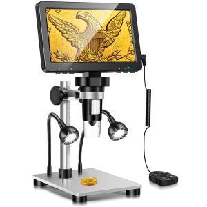 미니현미경 RIEVBCAU 디지털 현미경 LED 1200X 배율 조명으로 USB 전자 HD 수리 10