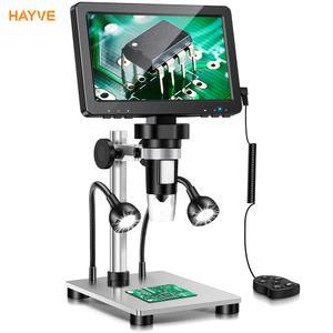 미니현미경 HAYVE 디지털 현미경 동전 납땜 돋보기 1200X 윈도우MAC 호환 수리 회로 12MP PCB OS와