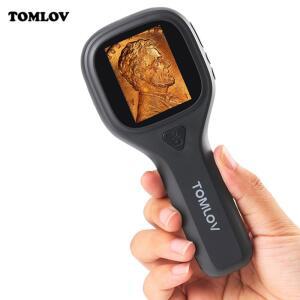 미니현미경 TOMLOV P10 EVO 휴대용 확대경 수집가용 LED 성인 코인 루페 보석상 현미경 오류 조명