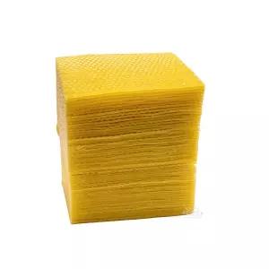 50pcs 순수 밀랍 벌집 시트 꿀 빗 양초 및 양봉을위한 천연 만든 9X13CM 소형 꿀벌 도구