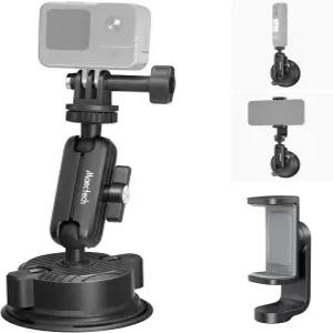 자동차 카메라용 Maectech 석션 컵 마운트 Go Pro 윈드실드 Insta 360 액세서리용 휴대폰 홀더