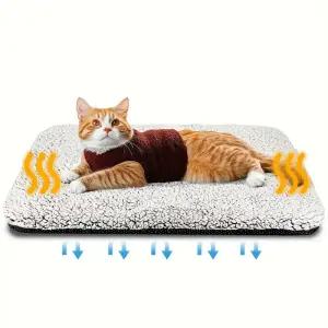 자체 발열 애완 동물 패드 담요 강아지 따뜻한 쿠션 매트 고양이 세척 가능 열 바디 반사 코어