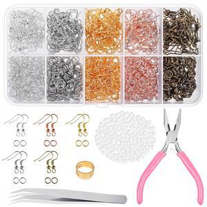 귀걸이 후크 1000PCS 200PCS 점프 키트 AUDAB 제작 이어링 1400PCS