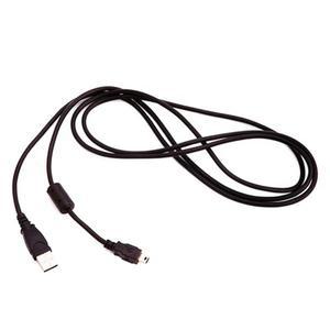 블랙 USB 2.0 5핀 데이터 충전기 케이블 PS3 호환 게임 무선 컨트롤러 연결 컴퓨터 재생 1.8M