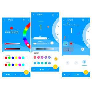 WS2812 LED 컨트롤러 SP611E 음악 블루투스 App  IR 38키 원격제어 마이크 5V-24V 내장