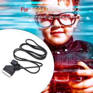 VGA RCA 오디오 케이블 코드 교체 TV AV 리드 RGB Scart SEGA Dreamcast DC용 이미지 선명도 개선