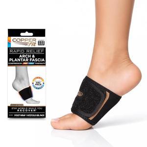COPPER FIT RAPID RELIEF 족저근막 아치 가능 블랙 또는 조절 콜드