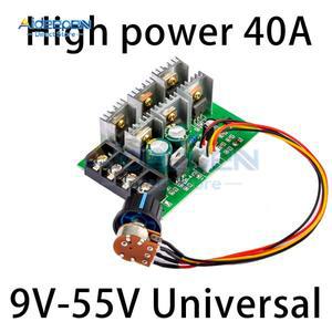 PWM DC 모터 펌프 속도 조절기 고출력 제어기 거버너 드라이버 9-55V 40A 2000W 9V 12V 36V 48V