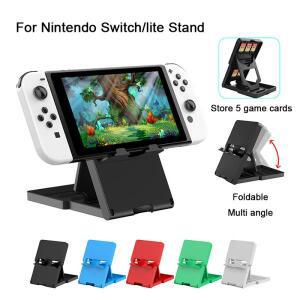 Funda 닌텐도 호환 스위치 라이트 스탠드 oled 콘솔 디스플레이 랙용 5개의 게임 카드 보관함 접이식 브래