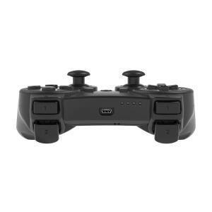PS3 호환 컨트롤러용 무선 내장 듀얼 진동 게임패드 충전기 케이블 포함 블랙