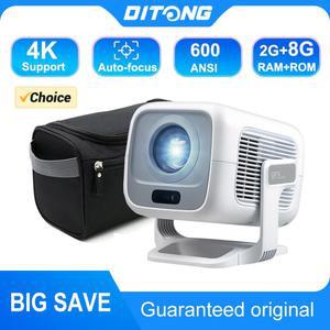 빔프로젝터 DITONG X3PLUS HD 시어터 자동 안드로이드 WIFI6 키스톤 BT5 초점 1080P 4K