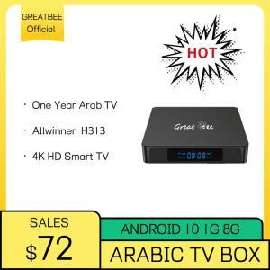 셋톱박스 GREAT BEE 아랍어 TV 안드로이드 박스 아랍 플레이어 ALLWINNER 10 미디어 H313 셋톱 스마트 4K 수신기 GREATBEE