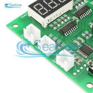 DC 12V 2 채널 4와이어 팬 PWM 온도 컨트롤러 PC 모터 속도 LED 디지털 조절기 NTC 10K 프로브 포함