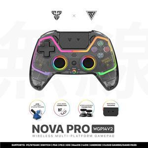 NOVA 프로 WGP14V2 무선 게임패드 드리프트 방지 홀 효과 스틱 PS4 호환용 강제 전환 가능 Tirgger 유선