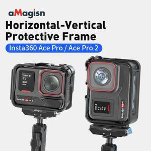 aMagisn 플라스틱 프레임 케이지 보호 하우징 + 마운트  ta360 Ace Pro 2 액세서리용 수평 수직 장착 재킷