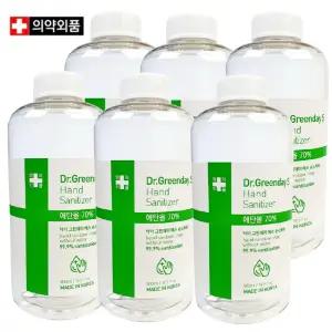 손세정제 소독기전용 에탄올70% 리필액 500ml 6개 세트