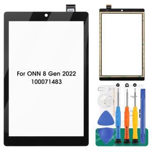 ONN용 2022년 8세대 100071483 8인치 태블릿 디지타이저 교체 터치스크린 2022 센서 블랙 LCD 디스플레이 없음