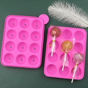 20 홀 실리콘 롤리팝 금형 DIY 초콜릿 젤리 아이스 볼 케이크 재사용 가능한 구운 디저트 비 스틱 주방 도