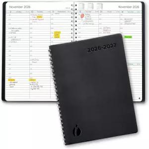 학술 플래너 20262027 및 월간 시간별 커버 트윈 와이어 바인딩이 포함된 예약부 생산성을 위한 간단한