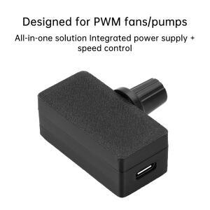 12V 4핀 팬 속도 조절 DC 전동 컨트롤러 PWM 펄스 폭 변조 DIY 방열판 제어 스위치 타입 C 인터페이스