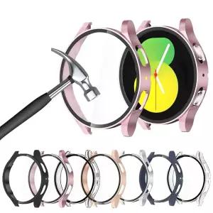 삼성 갤럭시 4 5 6 7 44mm 강화유리+PC 완전 커버 보호 시계 케이스 충격 및 긁힘 방지