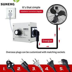조정 가능 전압 AC220V 4000W SCR 조광기 속도 온도 조명 소형 가변 컨트롤러