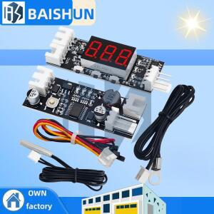 단일 12V 0.8A DC PWM 2-4 와이어 팬 온도 제어 속도 컨트롤러 섀시 컴퓨터 소음 감소 모듈 NTC B 50K 3950