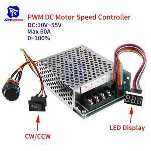 DC 전동 속도 컨트롤러 10V-55V 40A PWM 브러시 CW LED 자리 디스플레이가 있는 가역 스위치