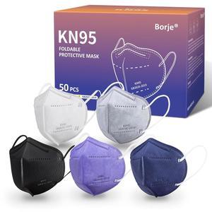 보제 KN95 마스크 50개 보호 마스크 멀티컬러 일회용 5겹