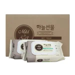 피톤치드 하늘선물 물티슈 캡형 100매24개 한박스 행사용물티슈