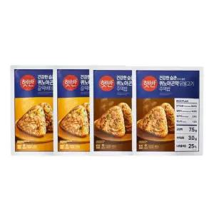 (e)CJ 햇반 퀴노아곤약 갈릭버터 주먹밥 400g x2개 + 닭불고기 주먹밥 400g x2개