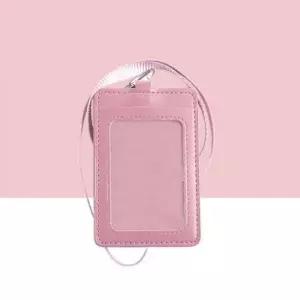 핑크 컬러 목걸이 카드지갑 명함케이스 카드홀더 명찰 케이스 여성카드지갑 남자카드지갑