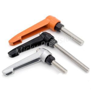 스테인레스 스틸 304 외부 스레드 조정 가능 핸들 금속 손잡이 기계 도구 직경 M4-M16 길이 10-100mm