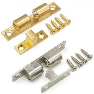 캐비닛 도어 캐치 솔리드 브래스 조정 가능 스프링 볼 래치 가구 클로저  나사 40mm/50mm/60mm/70mm
