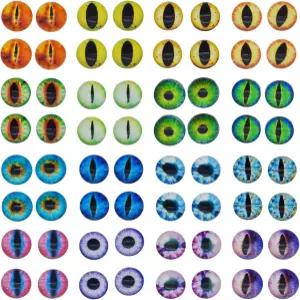 줄리 왕 50PCS 6MM 유리 드래곤 즈 작은 플랫백 카보숑 카모 보석 공예품 0.24인치 사이즈 용품 제작