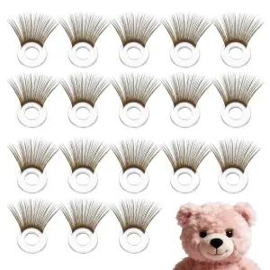 메카닉시 20개 안전 인형 코바늘 뜨개질용 속눈썹 12mm 눈 액세서리 DIY 곰 제작을 위한 플라스틱 뜨개질