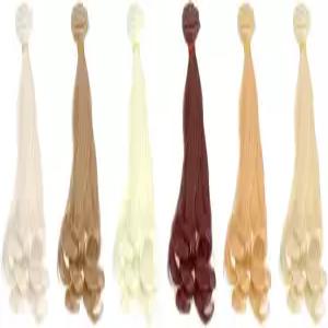 파티킬 20CM 인형 헤어 가발 6개의 고온 실크 곱슬 익스텐션 액세서리 만들기 키트 DIY 핸드메이드 6가지
