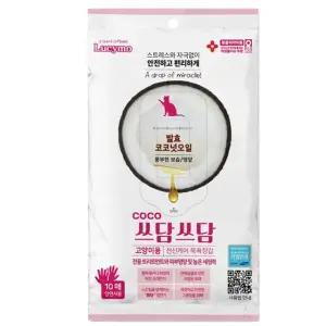 코코 쓰담쓰담 고양이 목욕장갑 10매 그루밍 살균소취