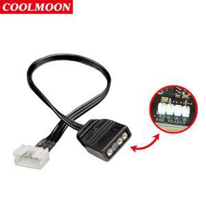 COOLMOON 전용 어댑터 케이블 컨트롤러  PC 케이스 선풍기 라이트 스트립 그래픽 카드용  R5 5V 3 핀 ARGB-