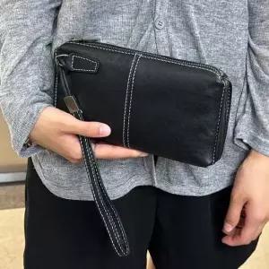 가죽 스티치 데일리 클러치백 고급 소지품가방 실용템