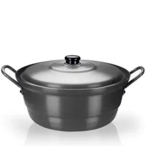 튀김후라이팬 국솥 경질 냄비 찜솥 찜냄비 튀김 곰솥 뚜껑있음 33cm