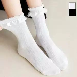 발목 양말 레이스 중목 남여공용양말 여성