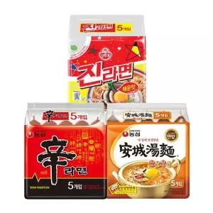 [NS홈쇼핑]신라면 5입 + 안성탕면 5입 + 진라면 5입e[35936164]