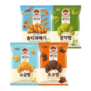 [NS홈쇼핑]농심 빵부장 55g 4종 2봉씩(소금빵2+초코빵2+말차빵2+솔티꽈배기2)e..[35936349]